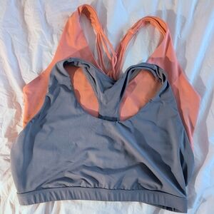 Stylish Gray and Orange Sports Bra